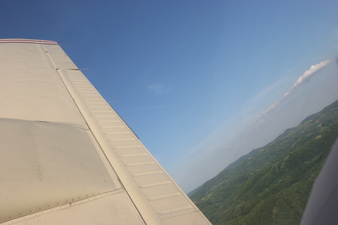 Going up. Bleeding off airspeed from the fast pass