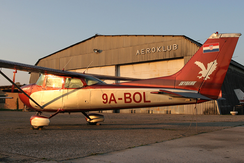 One of my "Aviation Legends" photos, picturing famous aircraft types - all two I ever found parked in front of the hangar :) - against the most distinctive fixture of Lučko. Shot before I even knew that this hangar predates even the first versions of the planes shot :)