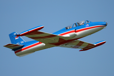 The locally grown (ex-Yugoslavia) Soko G-2 Galeb (Seagull) trainer is a must for every show 