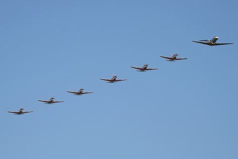 Mother CitationJet leading her flock of PC-9s :)