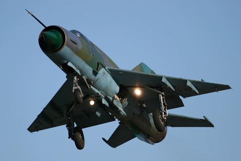 108, pictured here, is a frequent guest at airshows. Originally a MiG-21bis, a couple of years ago it was upgraded to the MiG-21bis D standard by Aerostar of Romania