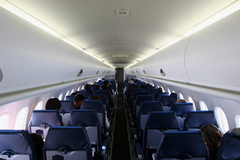 CQC_010 Blasting along at 650 km/h, you don't get many chances to photograph the cabin between takeoff, drinks service and landing