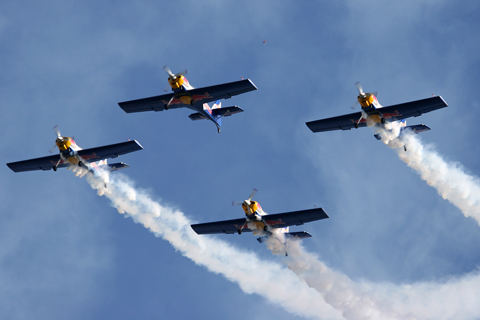 A small, but none the less interesting, closing act - the Flying Bulls from Czeczhia