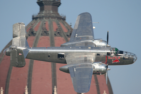 And what Red Bull event would be complete without a flyby of RB's "dreamfleet" from Hangar 7?