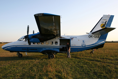 The crew preparing for the flight home on 30.08. As we do not have - in practice - anything resembling a customs station at Lučko, all foreign visitors leaving the country must first stop at Pleso (LDZA)