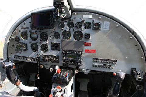 The cockpit is relatively simple - with a number of original gauges - but incredibly spacious and airy. And, because you site quite high up, you have an enviable commanding view