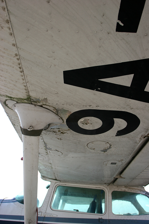 Exposed to the elements for as long as it was, we were surprised that this was the only paint peeling off