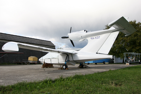 A few days later, I found it propped up and back under covers. It had transpired that the gear was significantly damaged during the fast taxi run (something or other with the hydraulics), but the repair was relatively straightforward so we may see her move again soon :)