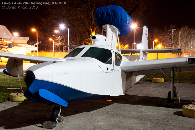Operating out of Pleso with "my" Skyhawk, I've had plenty of opportunity to stop and snap a few shots on my way to the terminal. One of the more interesting subjects on that route is this Renegade, the only one in Croatia and, for the past few years, a permanent resident of Pleso. A remnant of several abortive attempts at starting inter-island floatplane services on the Croatian coast, this little thing hadn't flown in years, but is apparently regularly cleaned and maintained
