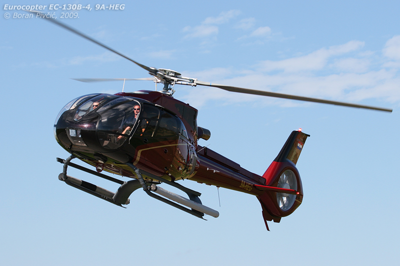 Putting on a swell performance at the 2009 Croatian International Airshow Varaždin. Weighing in at just 2430 kg - but being lifted by an 850 HP Arriel 2B1 and whirled around by a Fenestron tail rotor - the 130's performance never fails to invoke images of the legendary Gazelle...