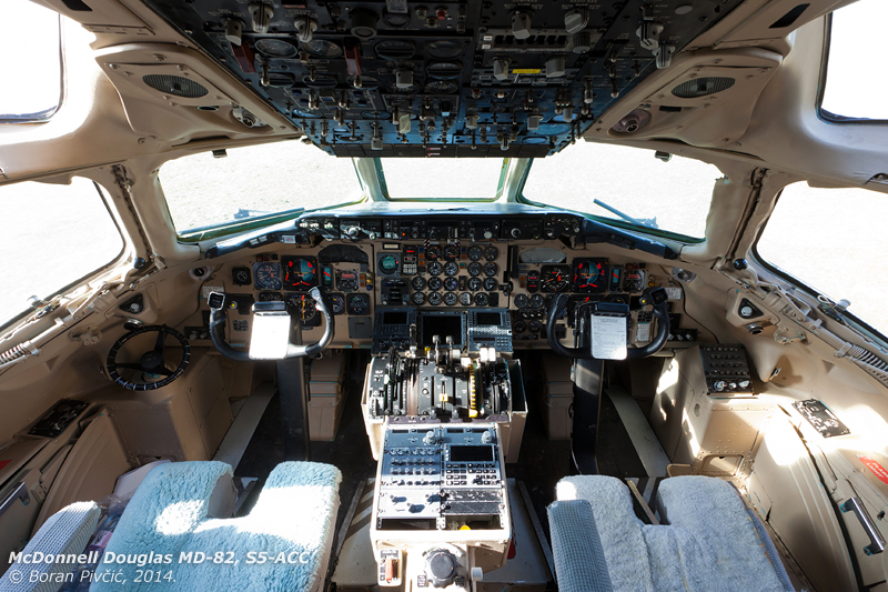 Probably one of the most famous offices in the history of aviation... simple and straightforward, the Diesel 9 and Mad Dog cockpits have weened generations and generations of airline pilots, and as as instantly recognizable as the jet itself. Interestingly, ACC's cockpit is preserved in near-perfect condition, with only two altimeters and warning panels missing. Note also the unusual cockpit color, replacing the type's traditional aquamarine.