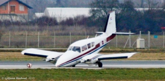 The aircraft had apparently turned towards the left edge of RWY 23 as it ground to a halt; however, the distance and angle make it hard to tell for certain. Many thanks to Ljiljana Medved!