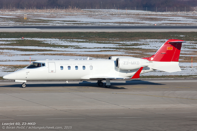 First a Falcon 50 and then a Learjet 60 - not a bad way to start the day! Crisp, clean and elegant, Z3-MKD was the second visitor to arrive, hailing from Macedonia (the country, not the Greek province).